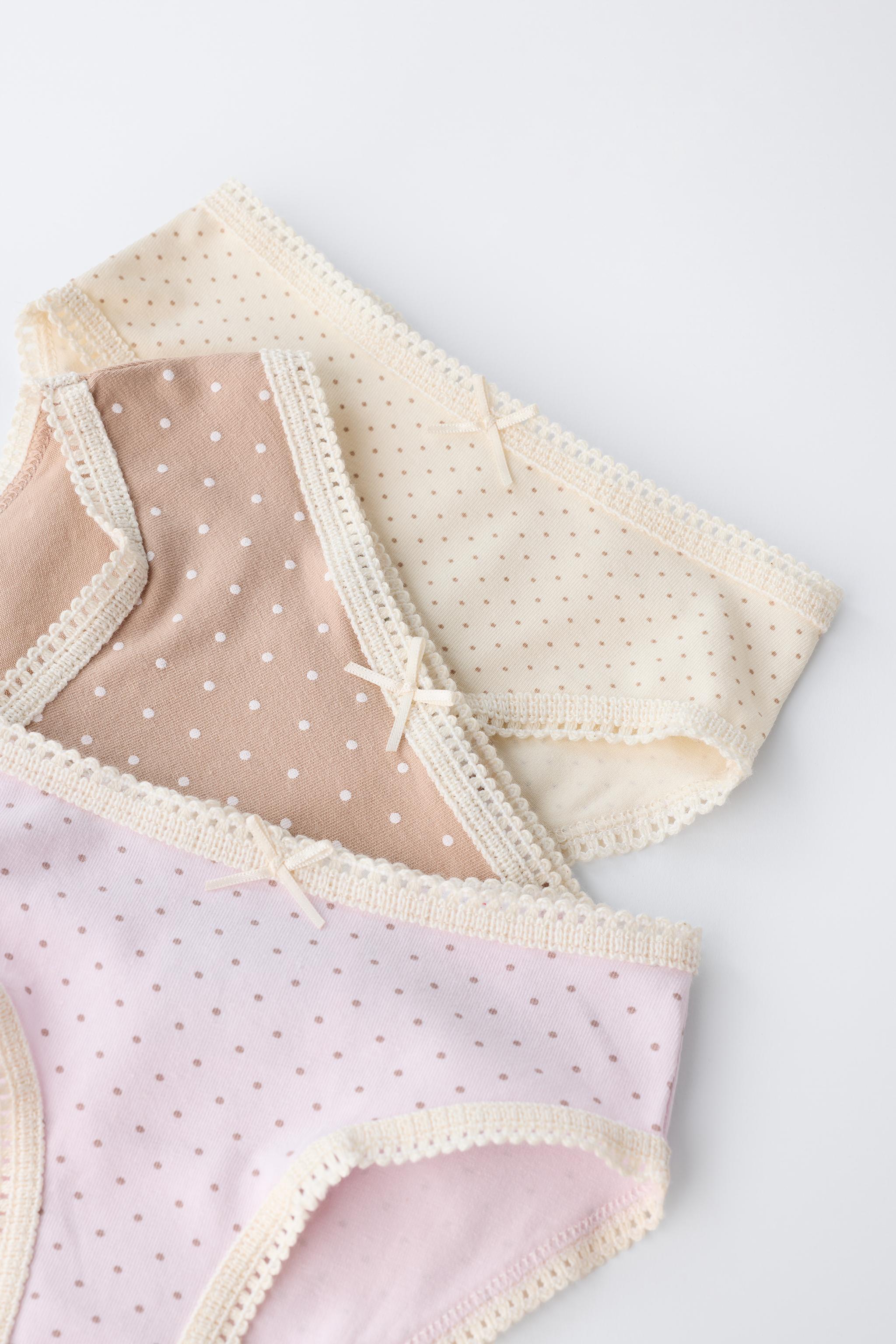 1 1/2-6 YEARS/SIX-PACK OF POLKA DOT UNDERWEAR