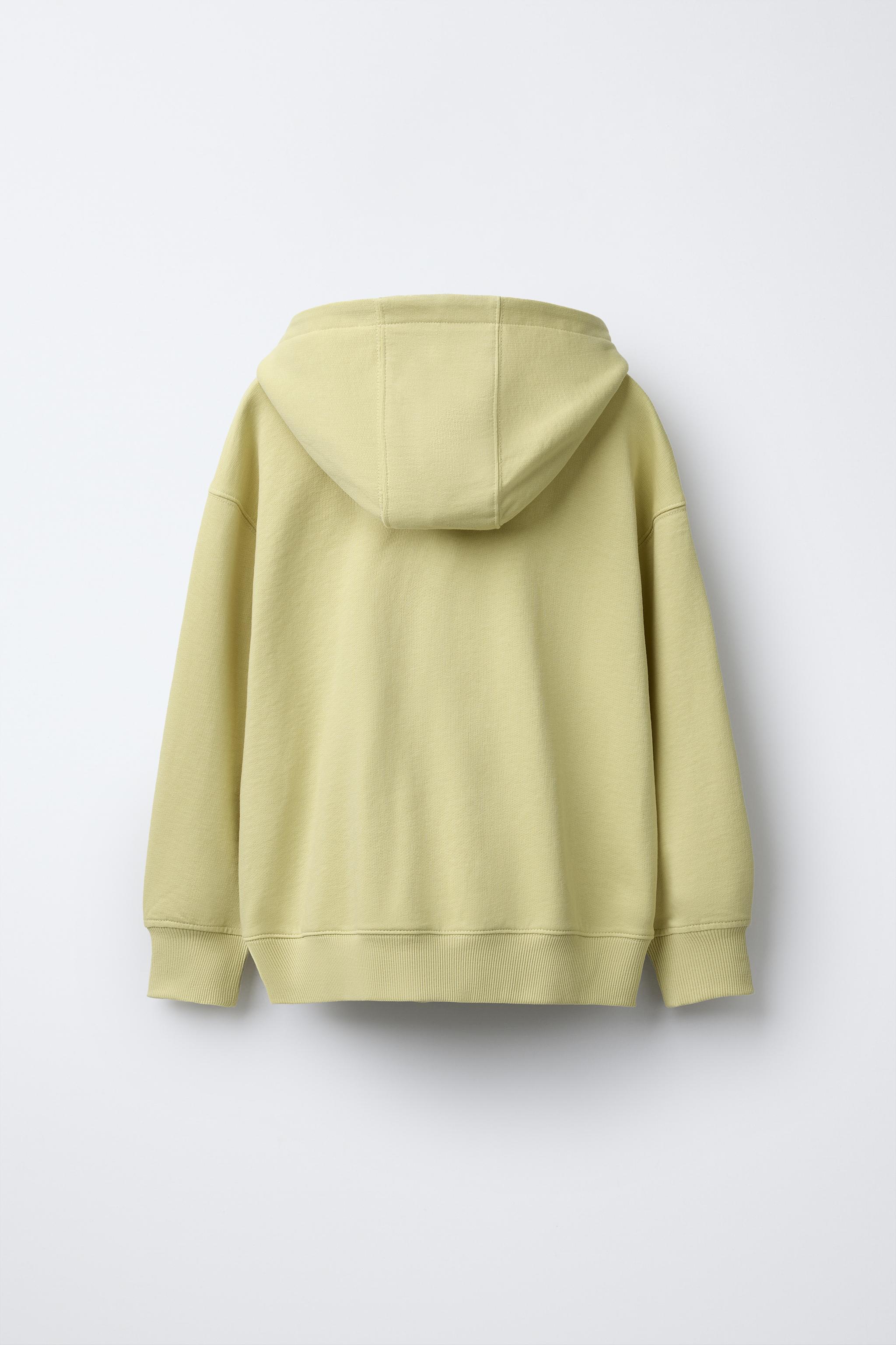 QUARTER ZIP TEXT SWEATSHIRT - Yellow | ZARA United States