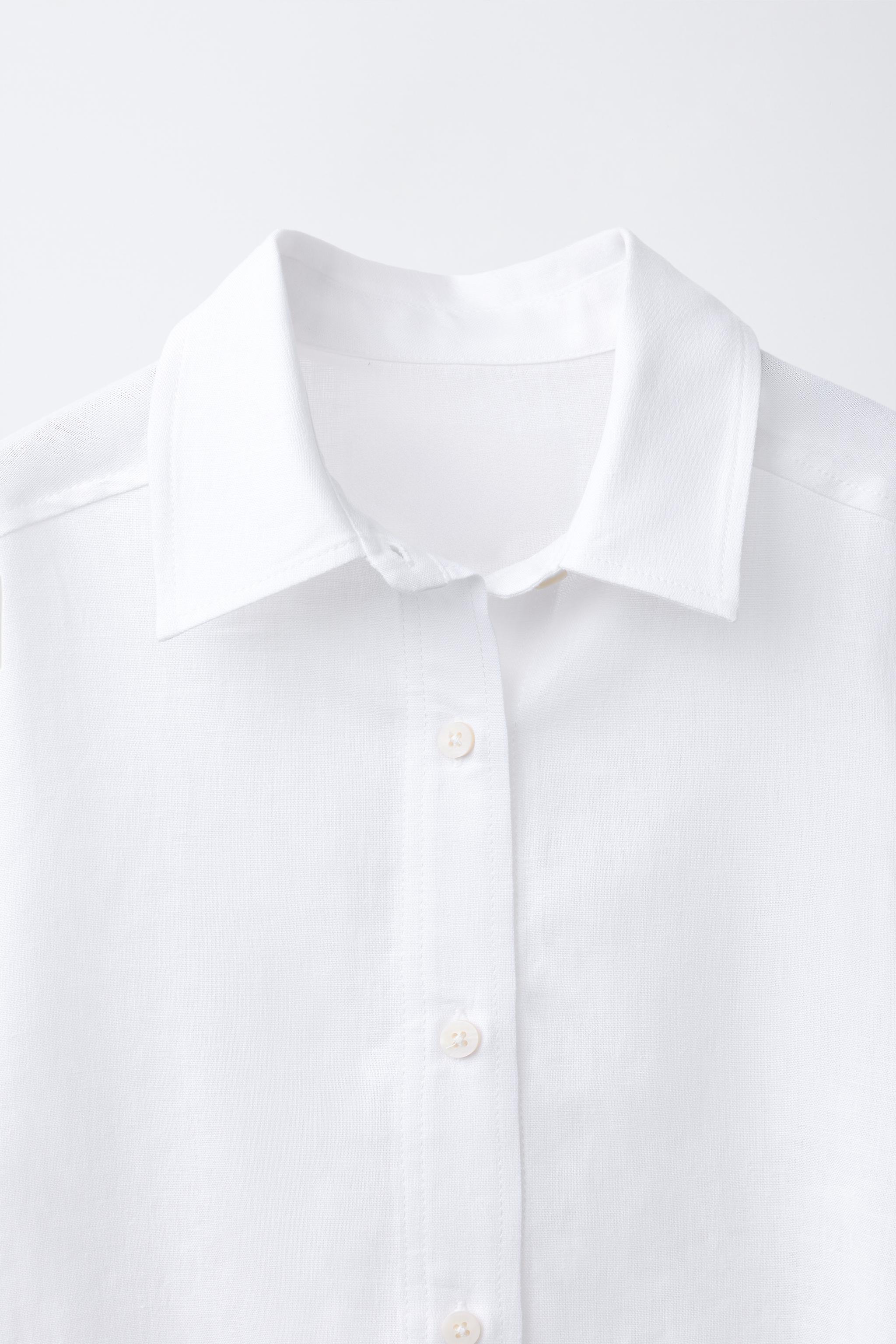 CHEMISE UNIE AVEC LIN