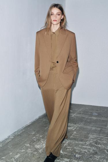 ZW COLLECTION OVERSIZE BLAZER - Caramel by Zara