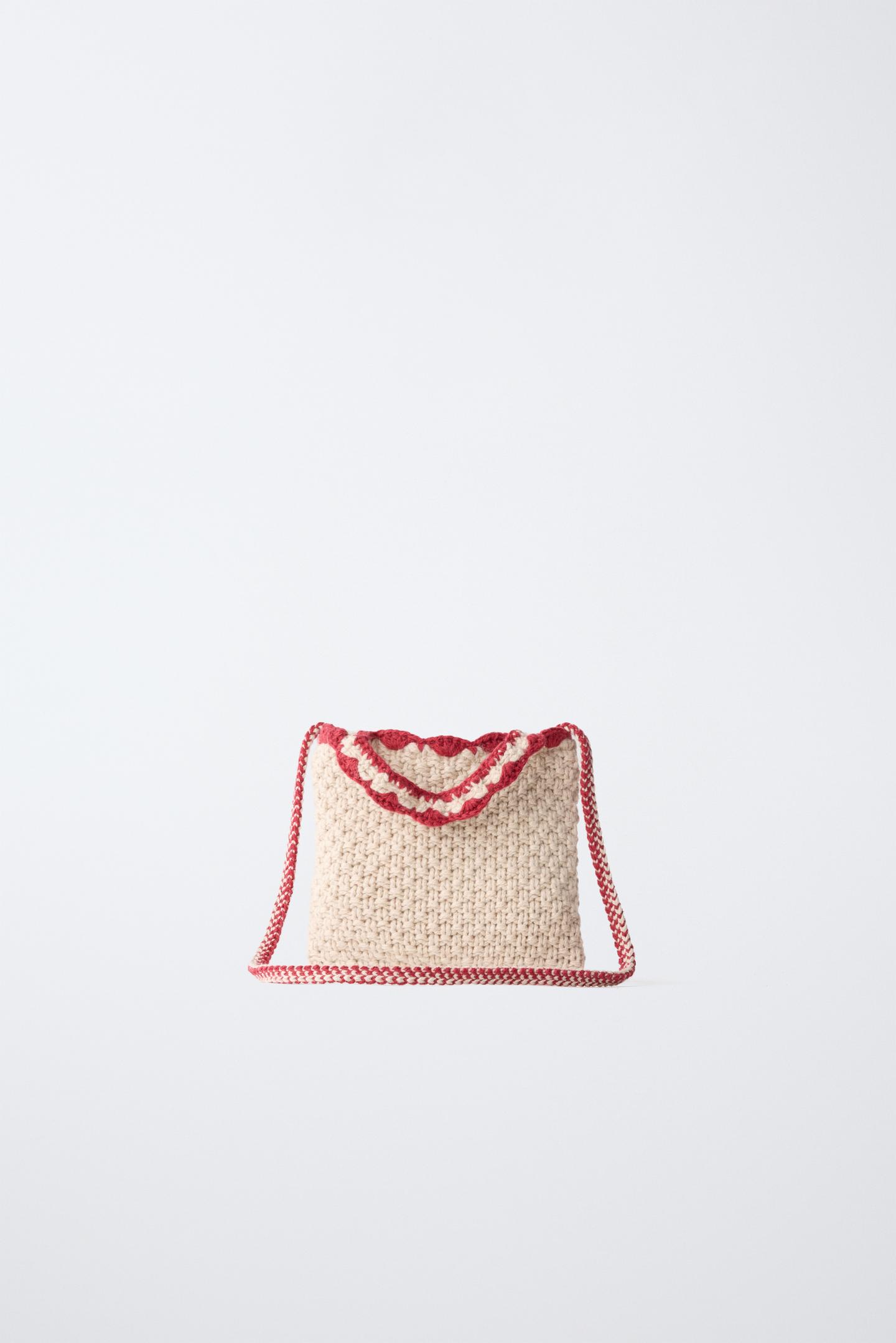 Детская сумка Zara Crochet Flower Crossbody, цвет: Молочный белый — фото 5
