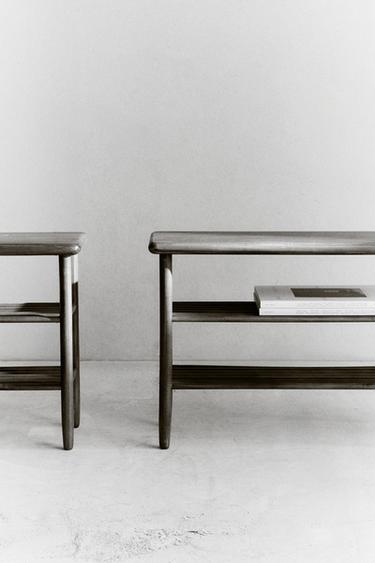 ACACIA WOOD SHOE BENCH - Brown by Zara