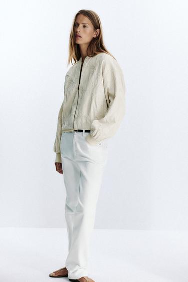 EMBROIDERED JACKET - Ecru by Zara - Image 2