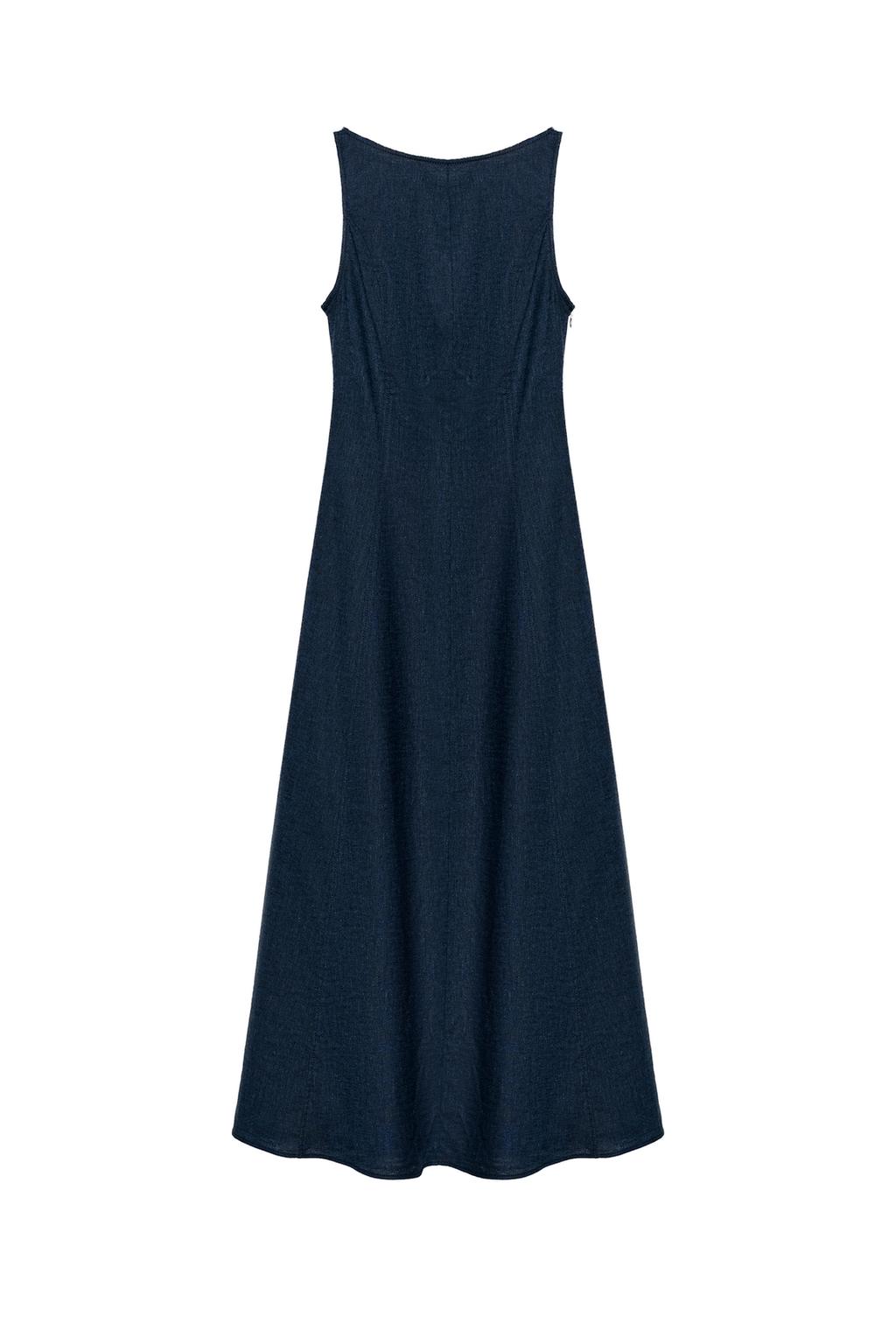 LINEN OPEN BACK MIDI DRESS - image 3
