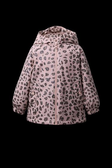 Zara WATER RESISTANT PRINTED RUBBERIZED RAINCOAT - Pink - Image 0