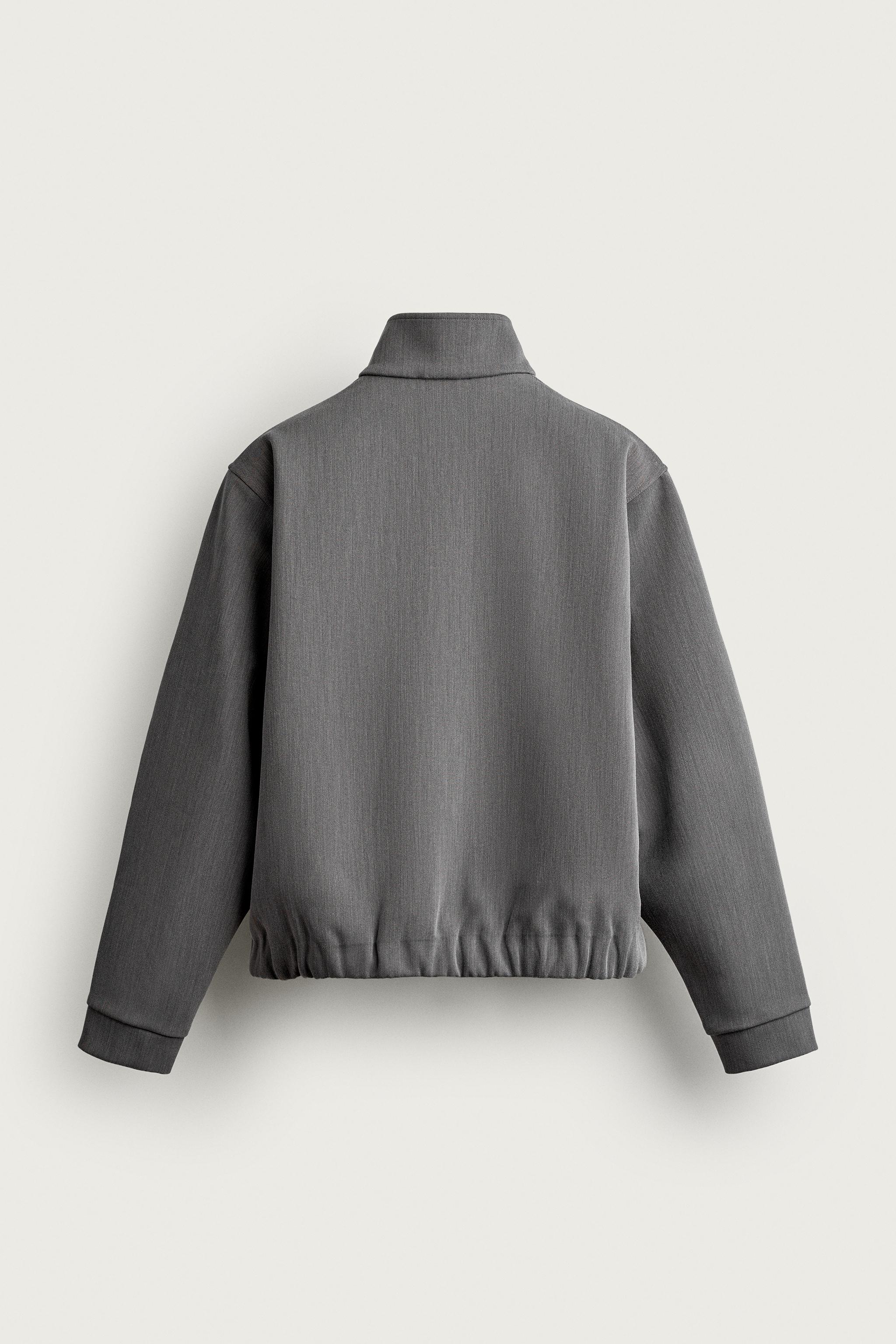 RELAXED FIT ZIP-UP JACKET - Gray | ZARA United States