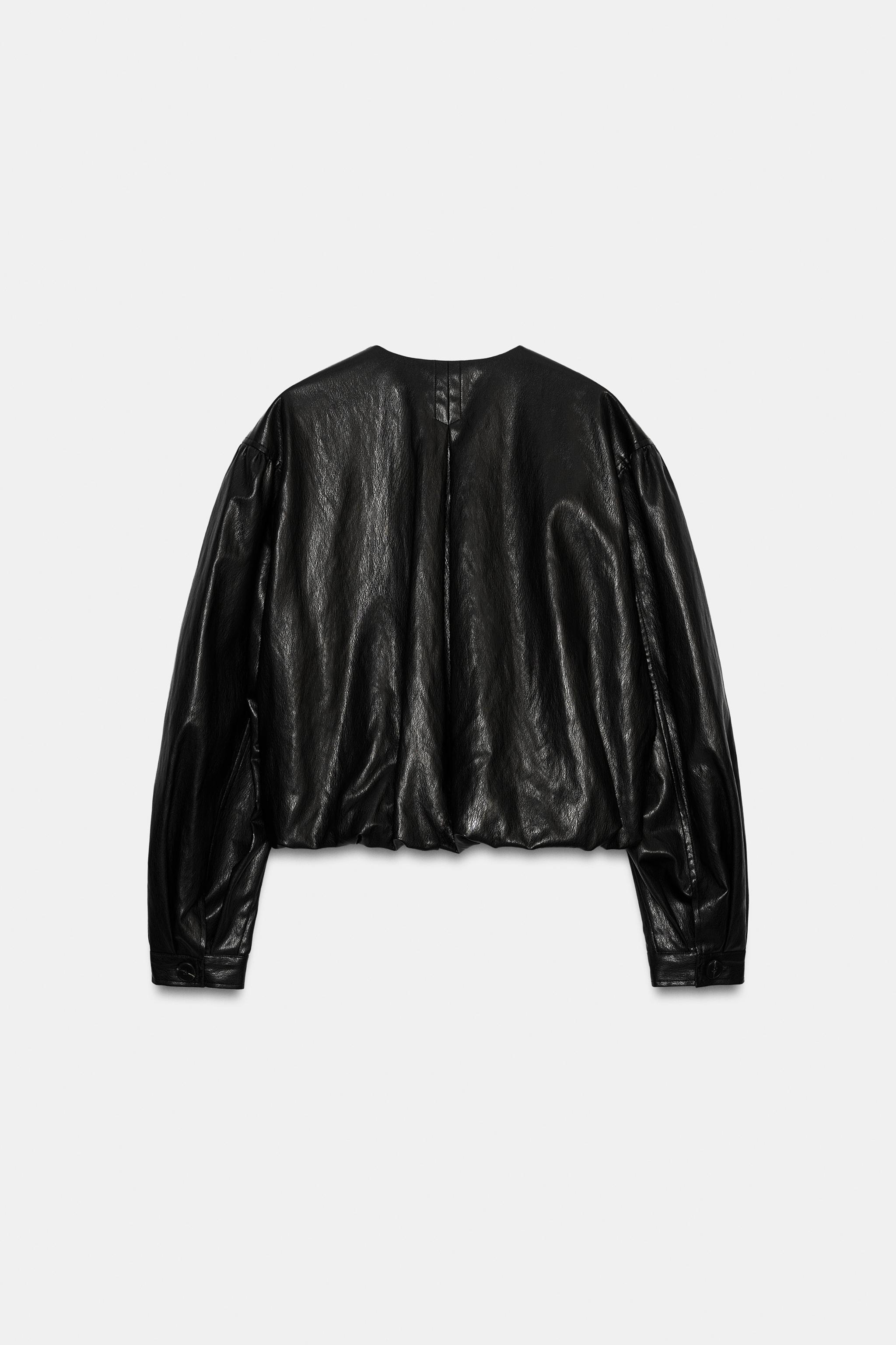 BLOUSON BALLON EN MATIÈRE SYNTHÉTIQUE