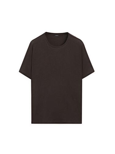 Zara Short sleeve linen blend T-shirt - Mink marl