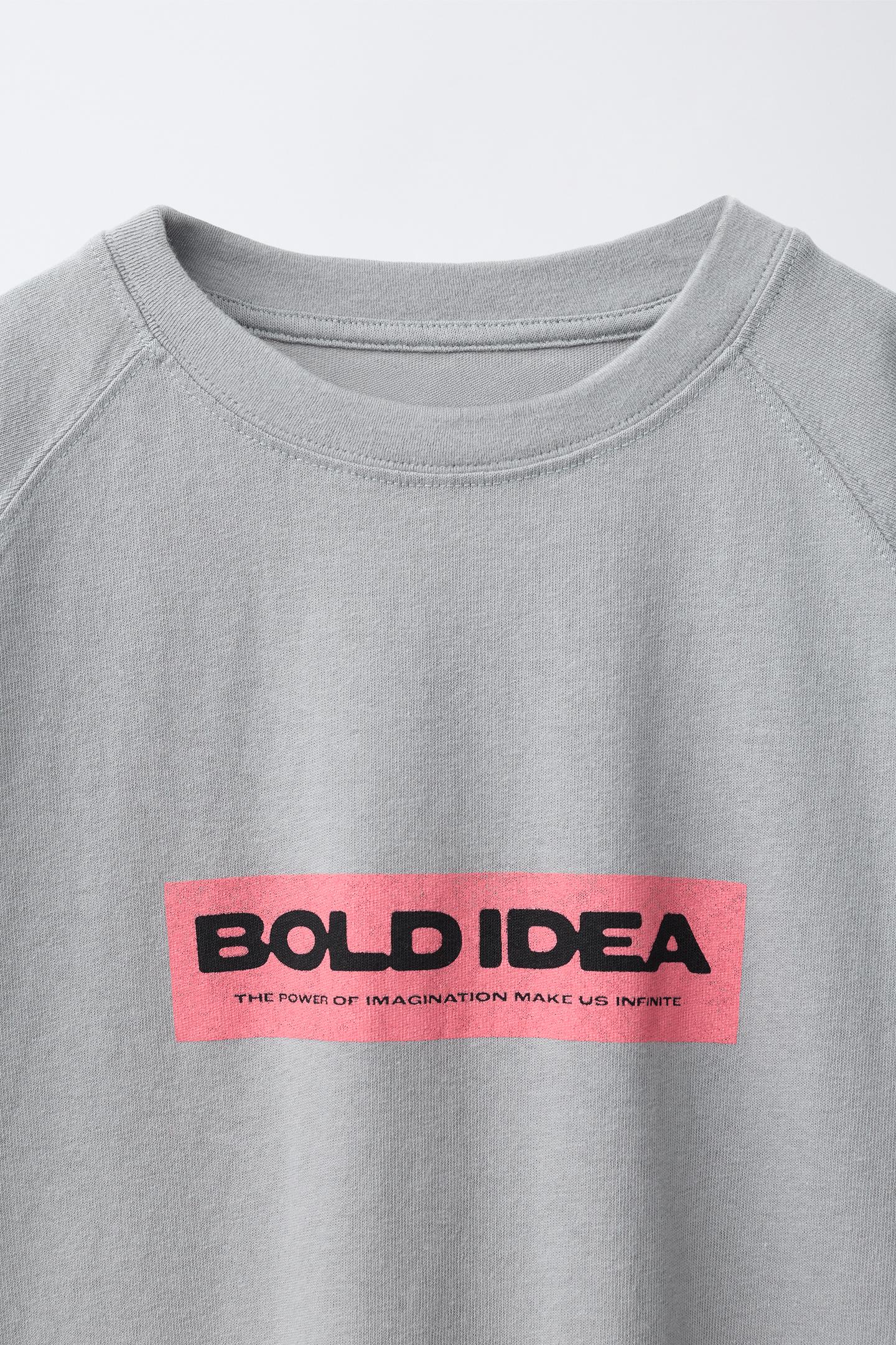 Детская футболка Zara Text Print, цвет: Серый — фото 3