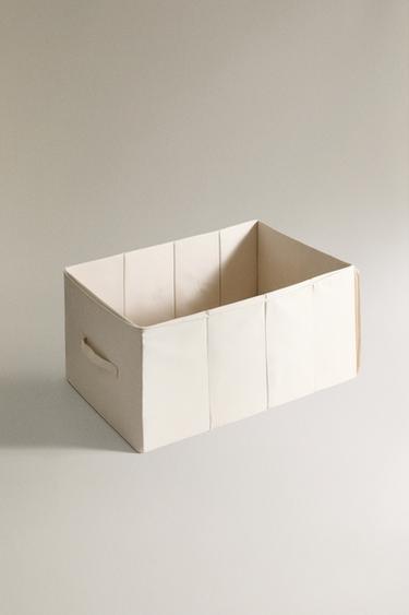BOÎTE DE RANGEMENT CARRÉE AVEC COUVERCLE - Beige clair de Zara - Image 1