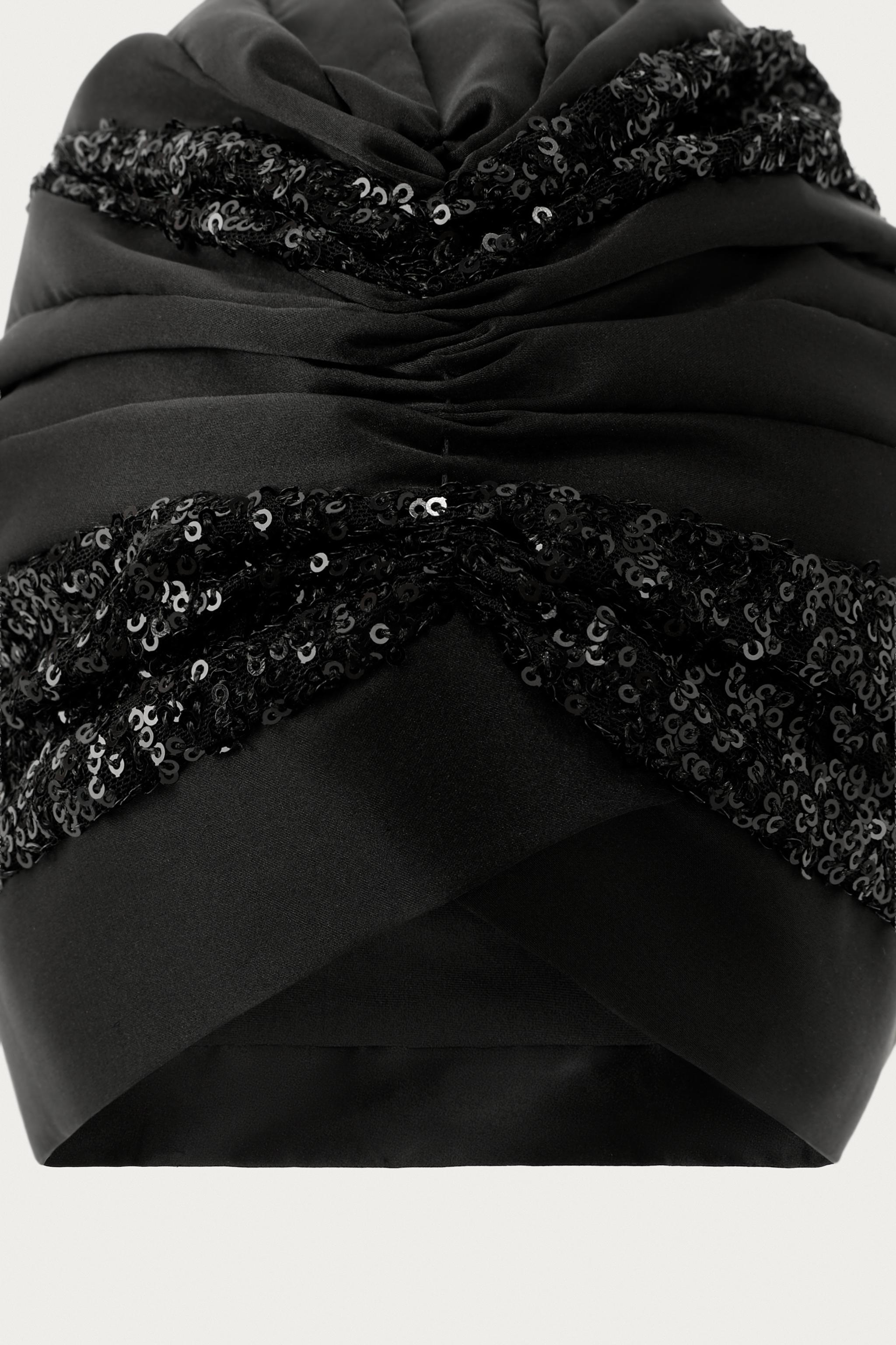 Zara MARISA BERENSON X ZARA KOMBİNE PULLU TÜRBANT BERE görsel 2