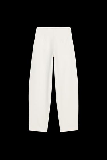 INTERLOCK ZIP TROUSERS - Ecru by Zara - Image 0