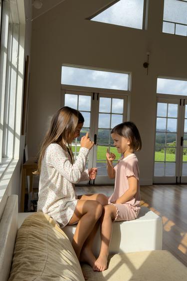 2-6 AÑOS/ PIJAMA RIB CONTRASTE - Rosa empolvado de Zara