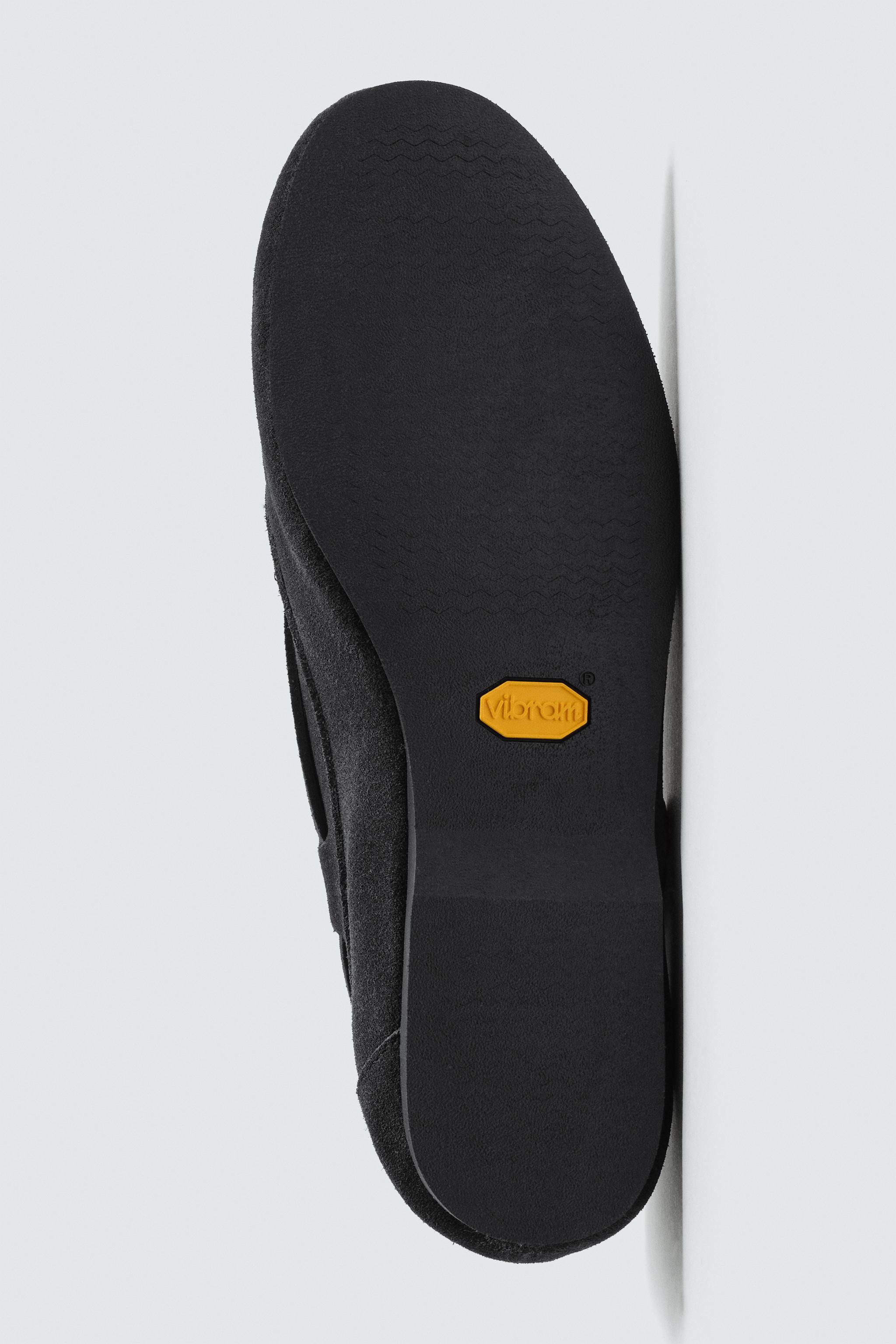 VIBRAM®ソールレザーデッキシューズ AARON LEVINE X ZARA - グレー