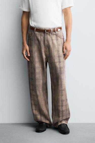 BAGGY FIT JEANS - Printed by Zara