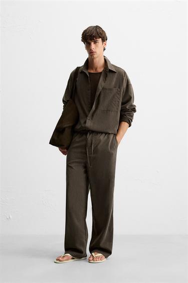 Zara KOŠULJA OVERSIZE KROJA – čokolada