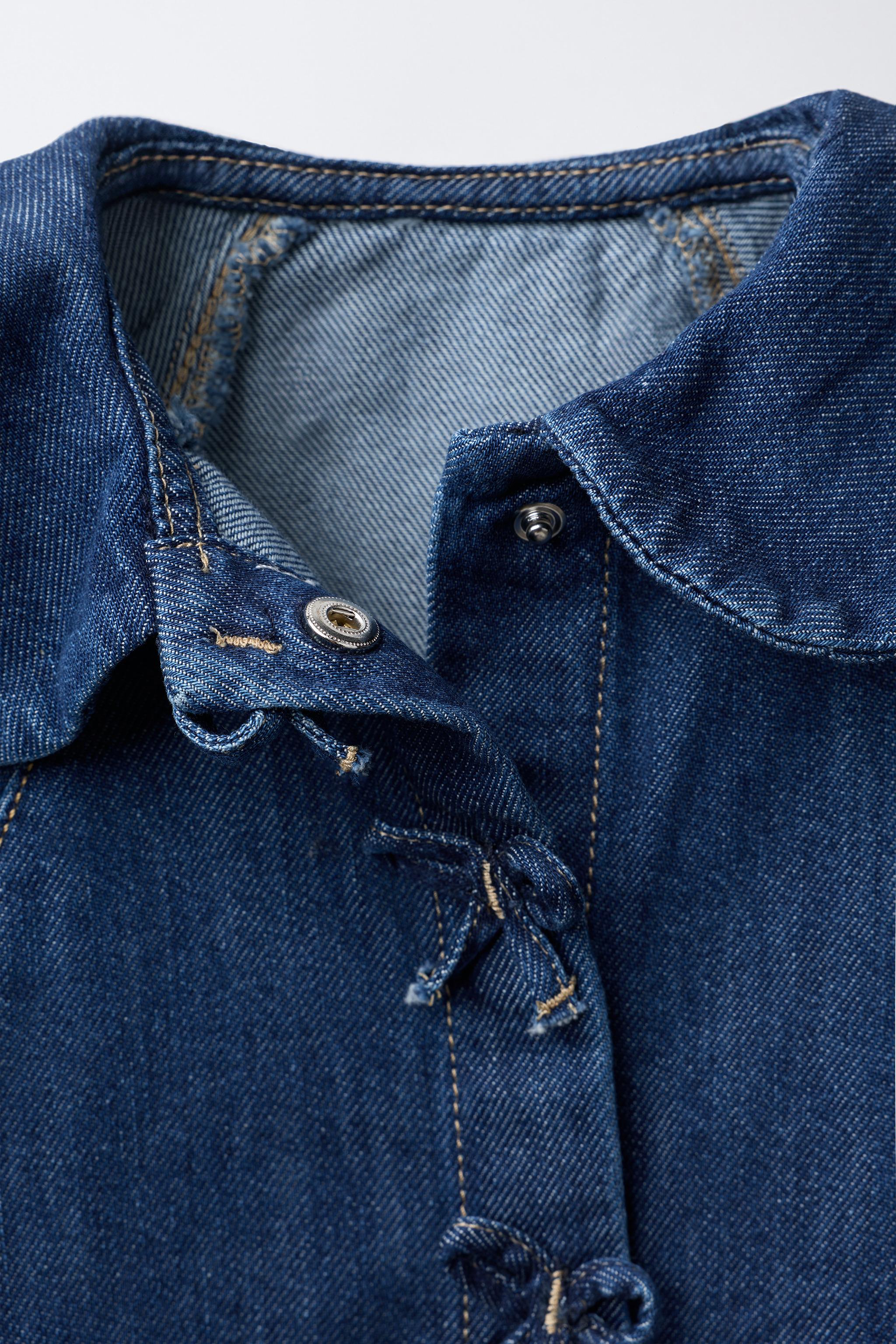 BOW DENIM SHIRT