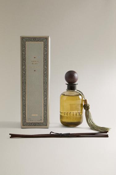 (190 ML) DIFFUSEUR DE PARFUM D’AMBIANCE À BÂTONNETS AMBER RUBY - Gris / Bleu de Zara - Image 1