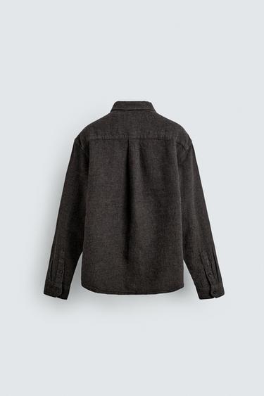 SURCHEMISE STRUCTURÉE RELAXED FIT - Marron de Zara - Image 7
