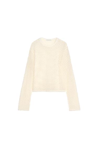 LONG SLEEVE CROCHET TOP