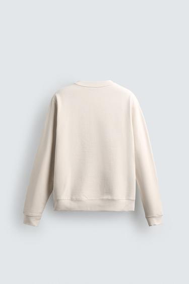 SWEAT REGULAR FIT À INSCRIPTION IMPRIMÉE - Blanc cassé de Zara - Image 8