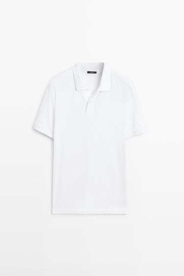 Polo piqué micro estructura algodón - Blanco de Zara