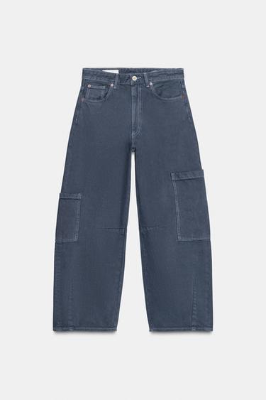 JEAN TRF BAGGY BALLOON POCHES - Bleu encre de Zara - Image 6