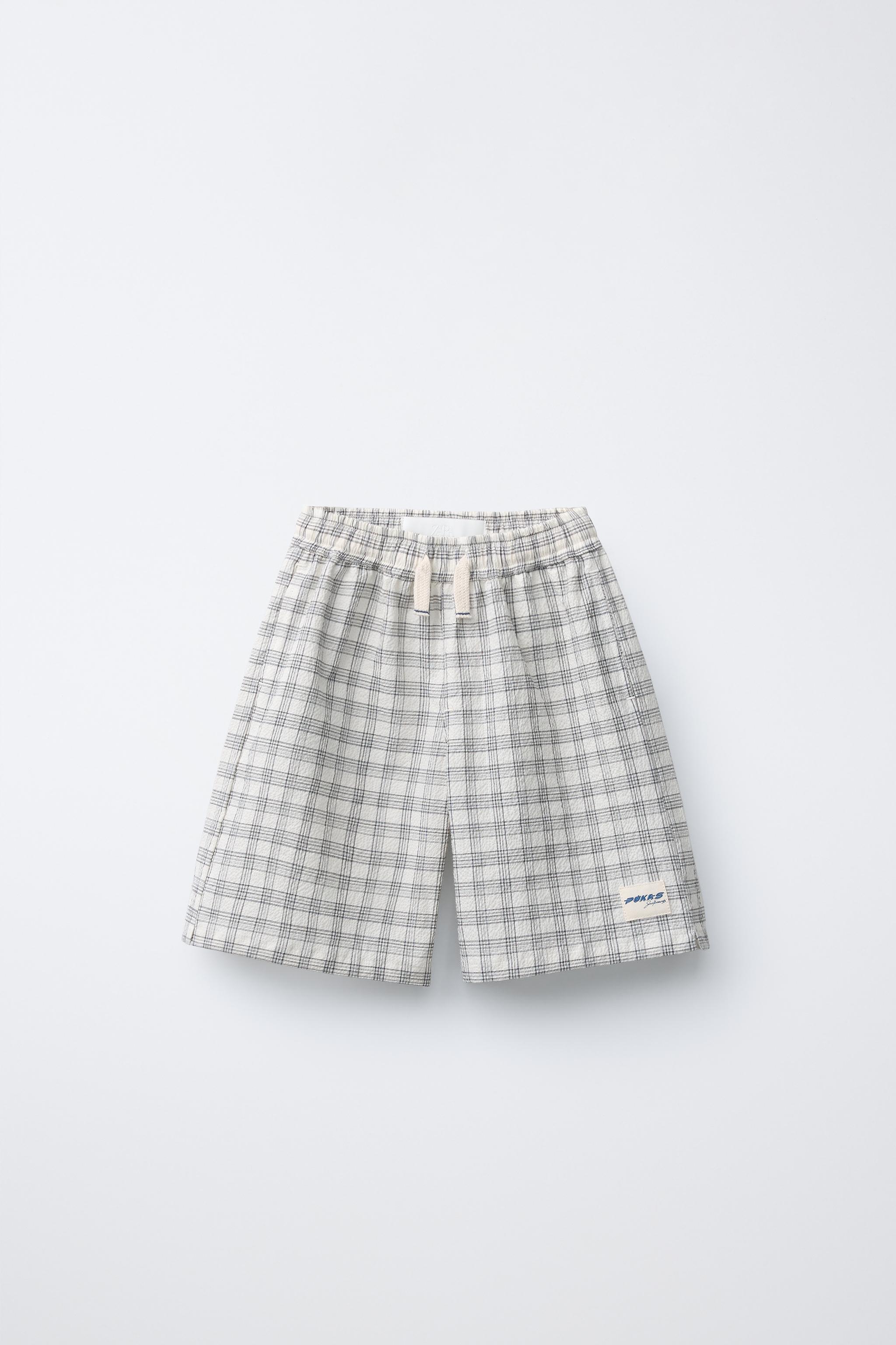Детские шорты Zara PUKAS SURF PLAID SEERSUCKER SHORTS