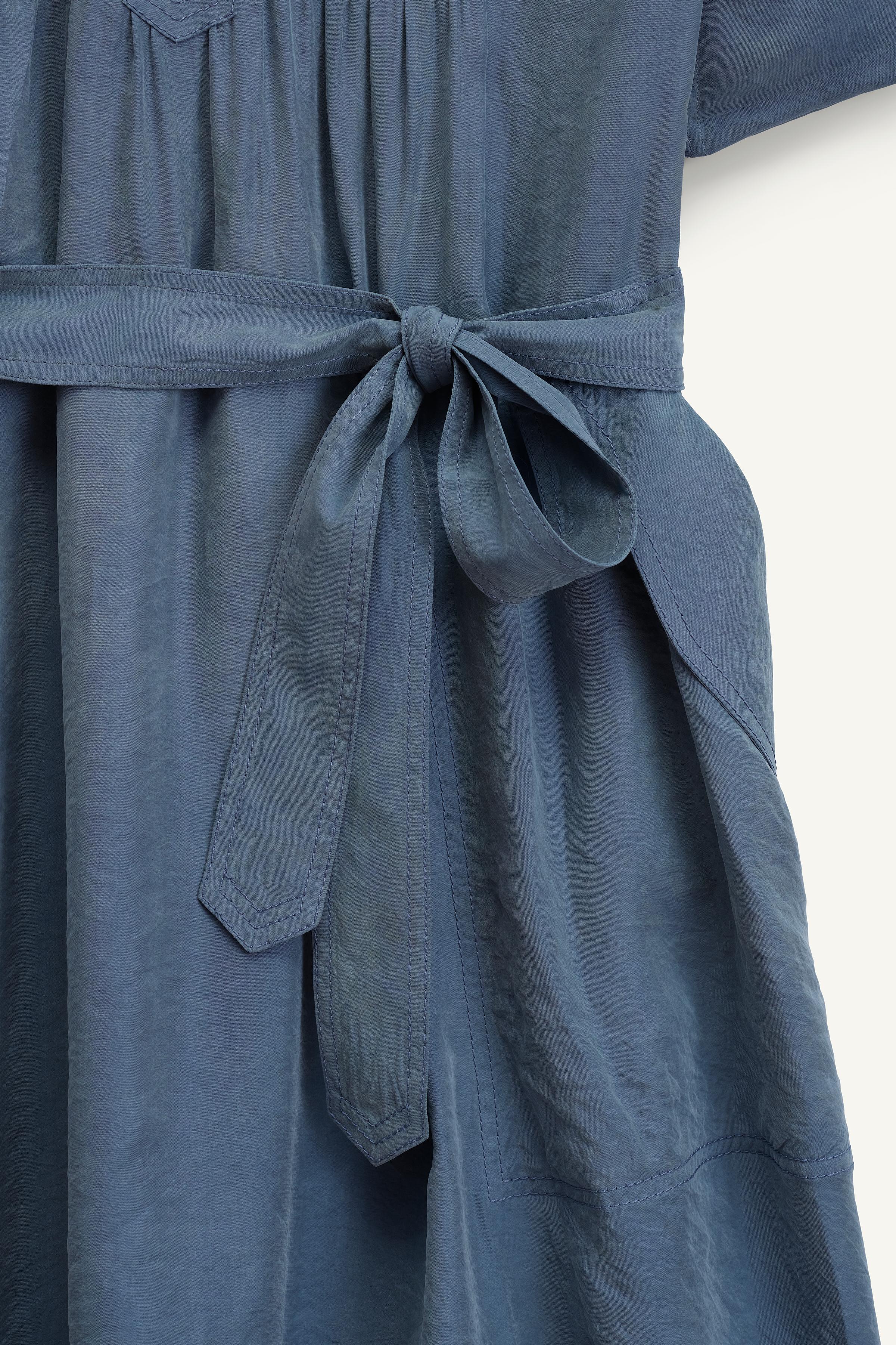 SHRT SLV DRSS 14 - Blue / Gray | ZARA United States