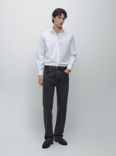 Zara Regular-fit 100% cotton shirt - White - Image 0