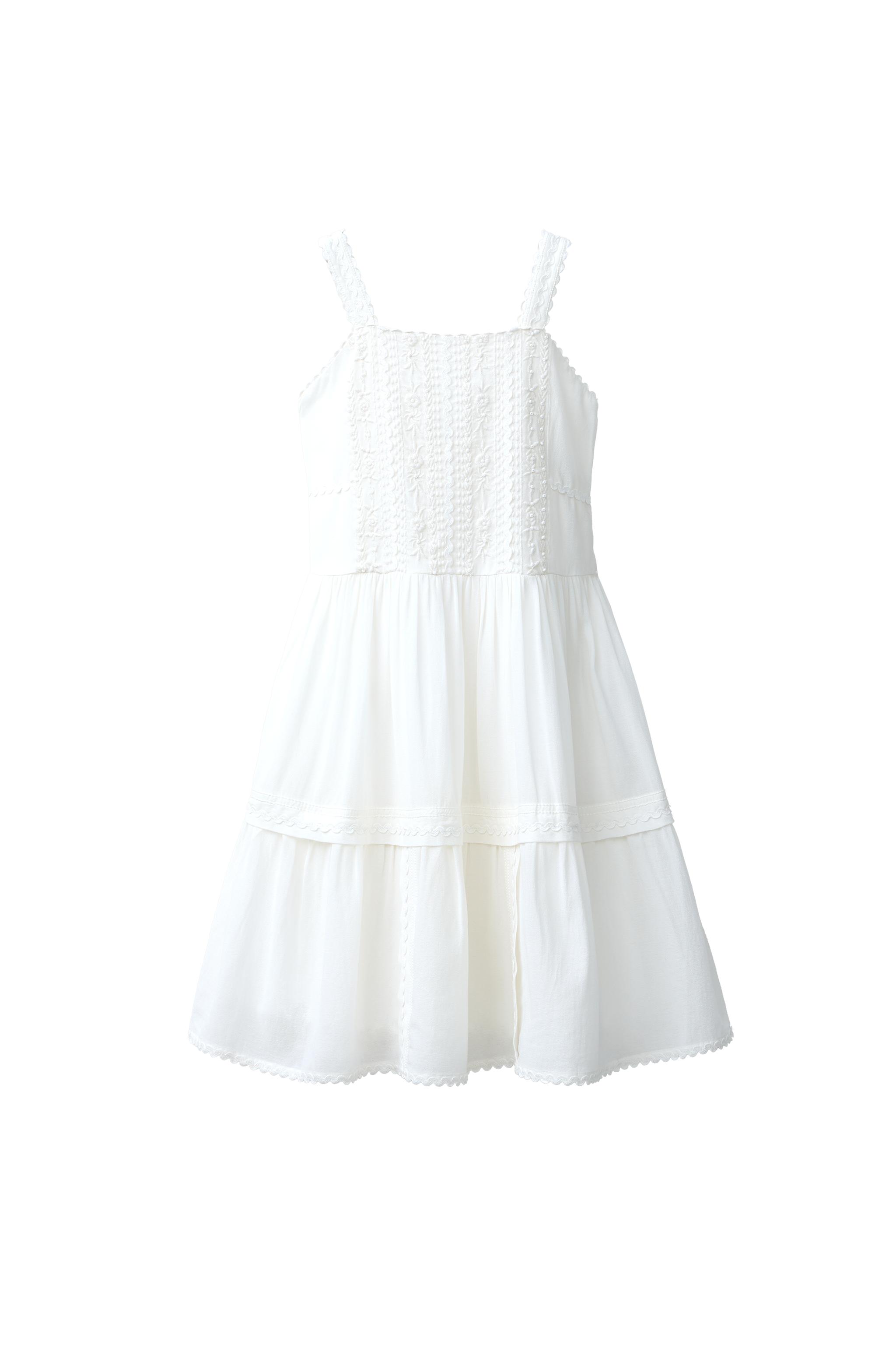 Zara - Romantic Embroidered Dress - White - 6-7 Years (48,0 Inches) - Kids