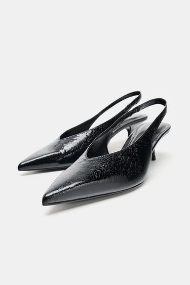 SLINGBACK HIGH-HEEL SHOES - Black by Zara - Image 4