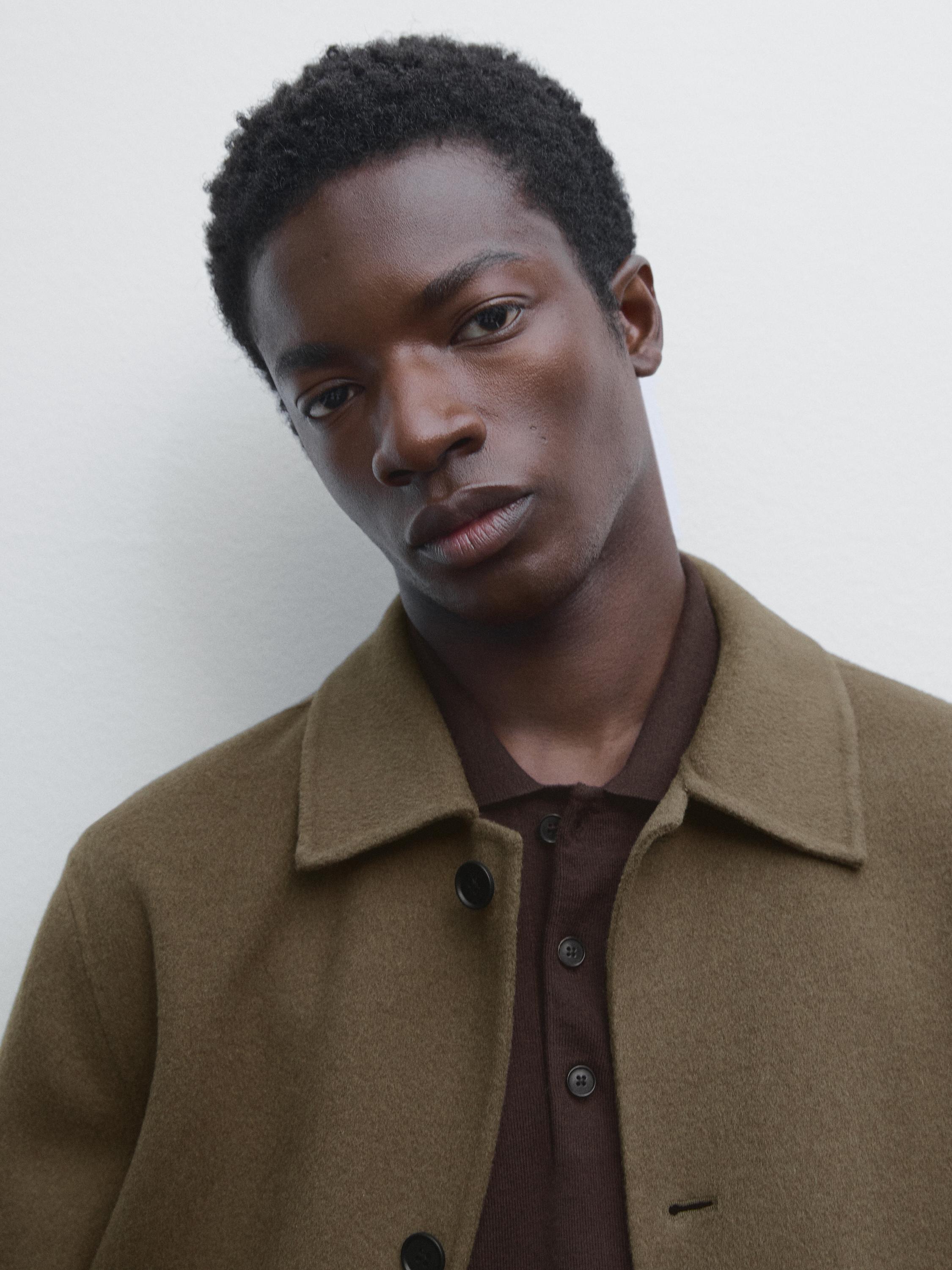 Blouson en laine mélangée