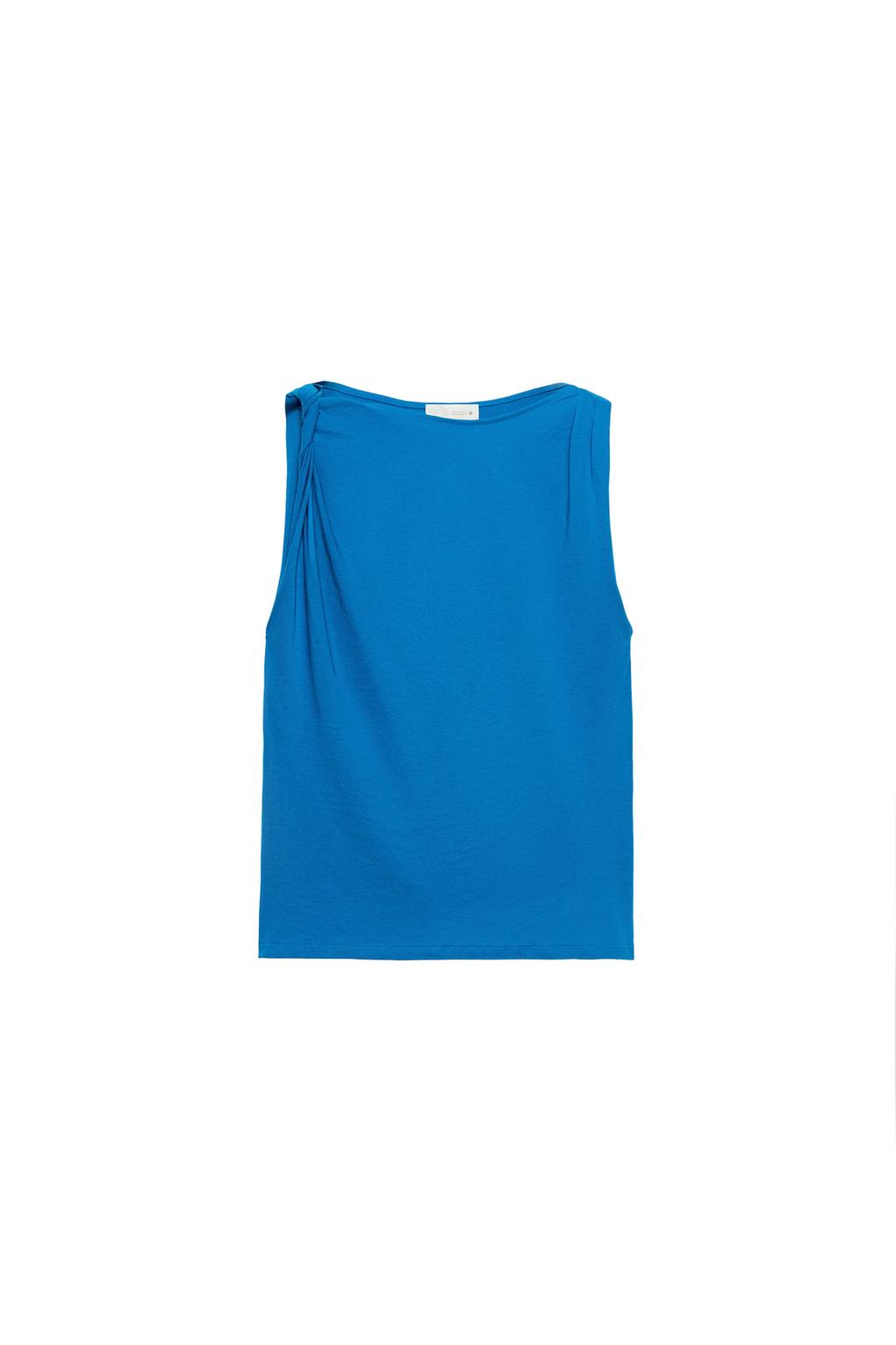 DRAPED SLEEVELESS TOP - image 3