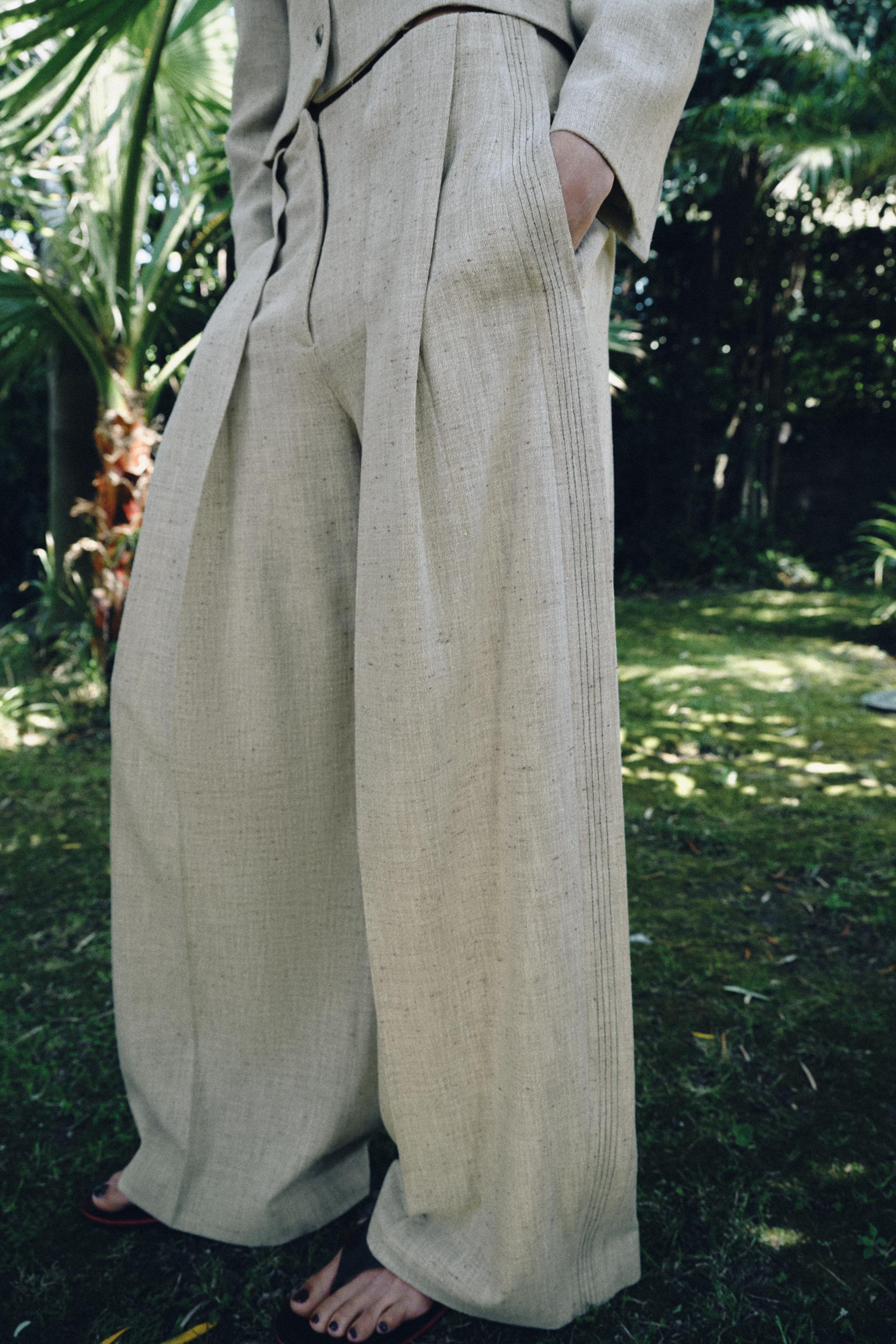 ZW COLLECTION TOPSTITCHED STRAIGHT LEG PANTS
