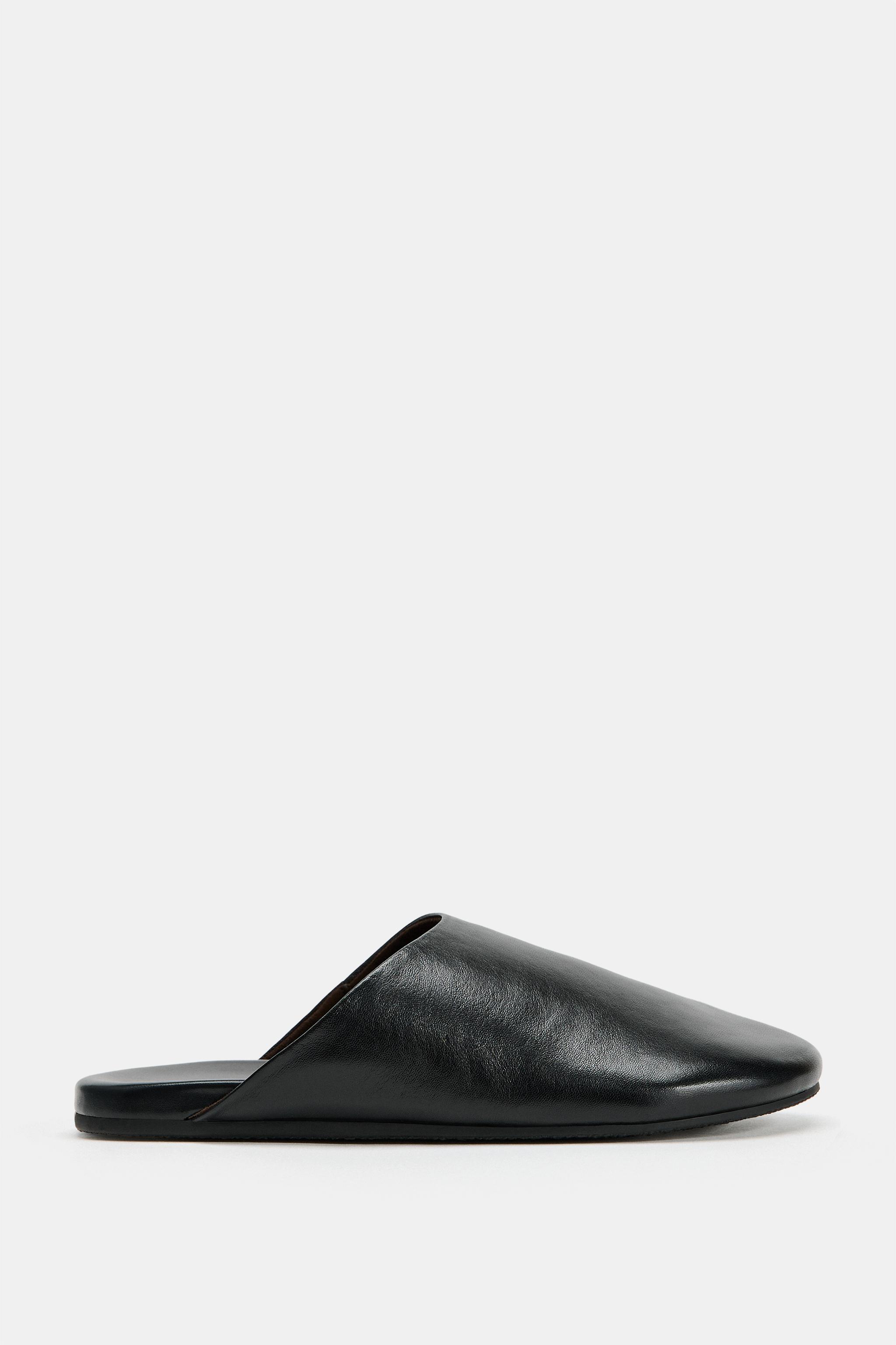 LEATHER FLAT MULES