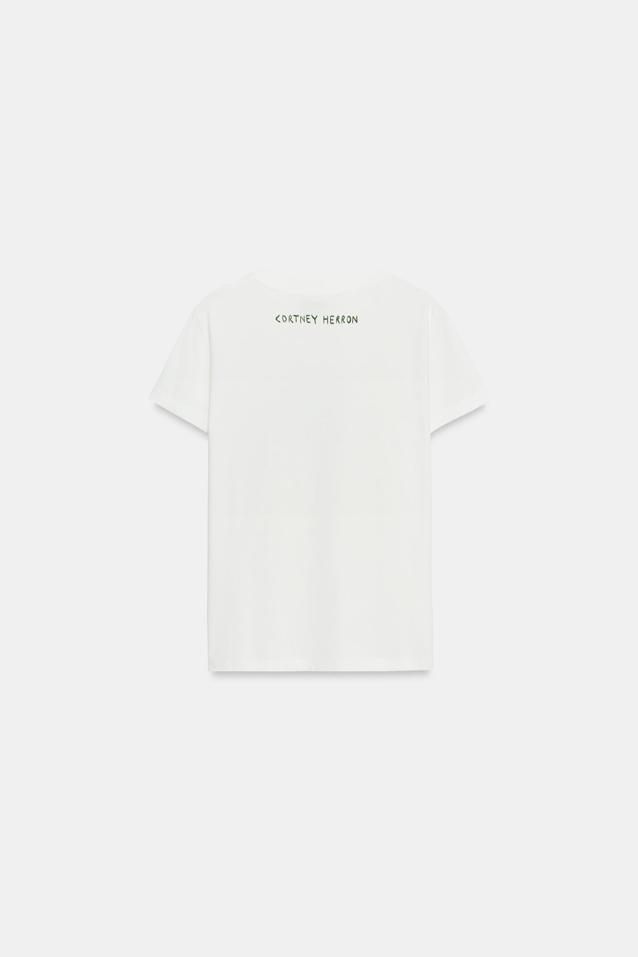 Zara CORTNEY KISA KOLLU T-SHIRT görsel 8