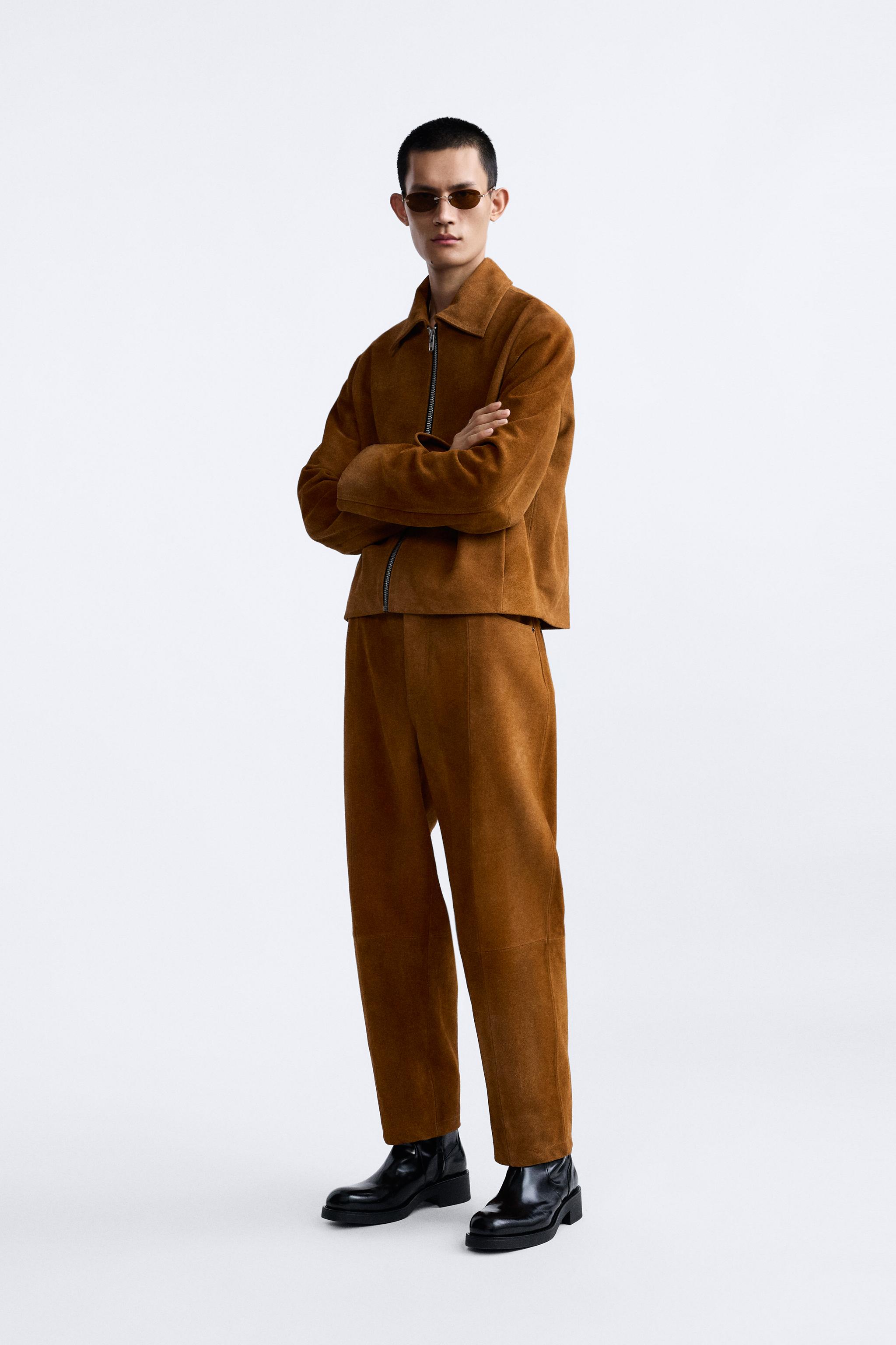 STRAIGHT FIT TECHNICAL PANTS - Brown