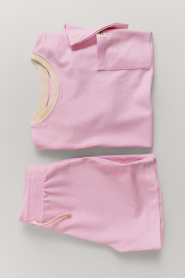 2-6 YEARS/ PLAIN POCKET PYJAMAS - Pink by Zara