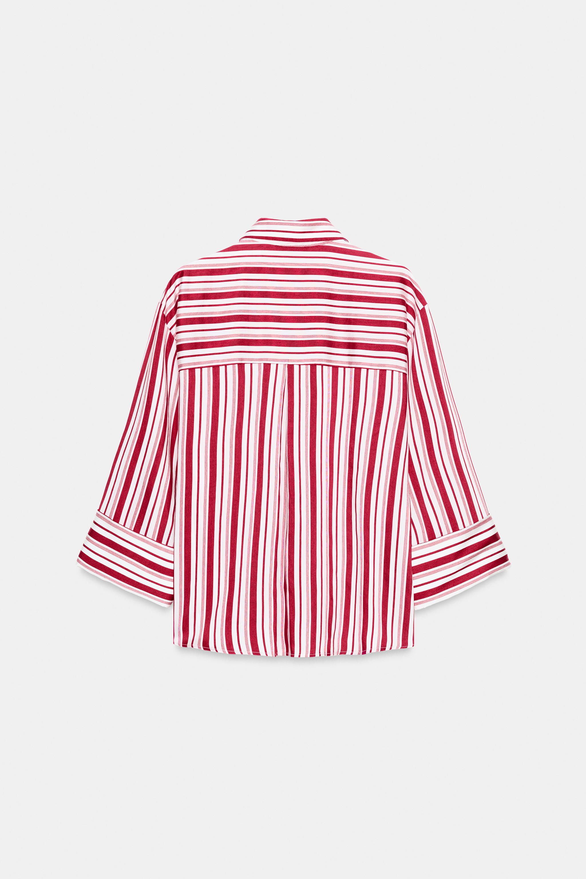CHEMISE À RAYURES MANCHES RETROUSSÉES