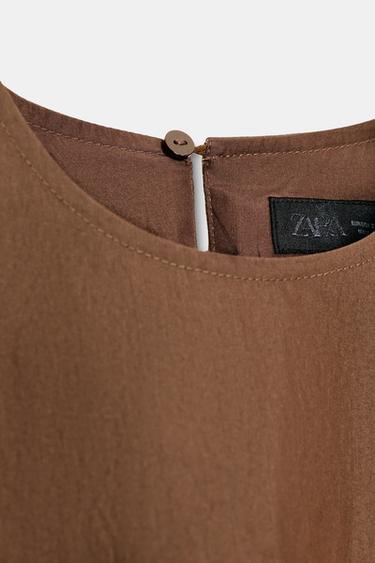 MINI BUBBLE DRESS - Brown by Zara - Image 7