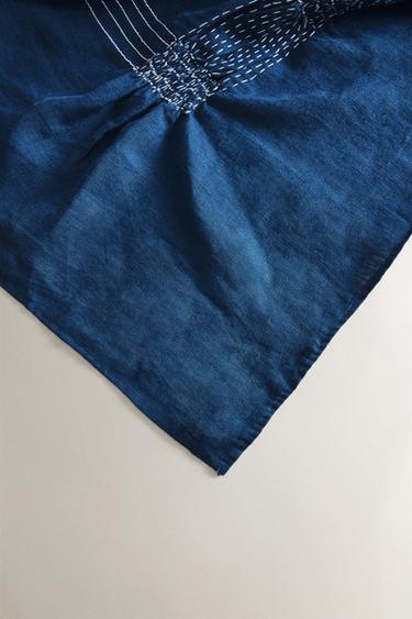 NAPPE LIN BRODERIES X FANGLU LIN - Bleu de Zara - Image 2