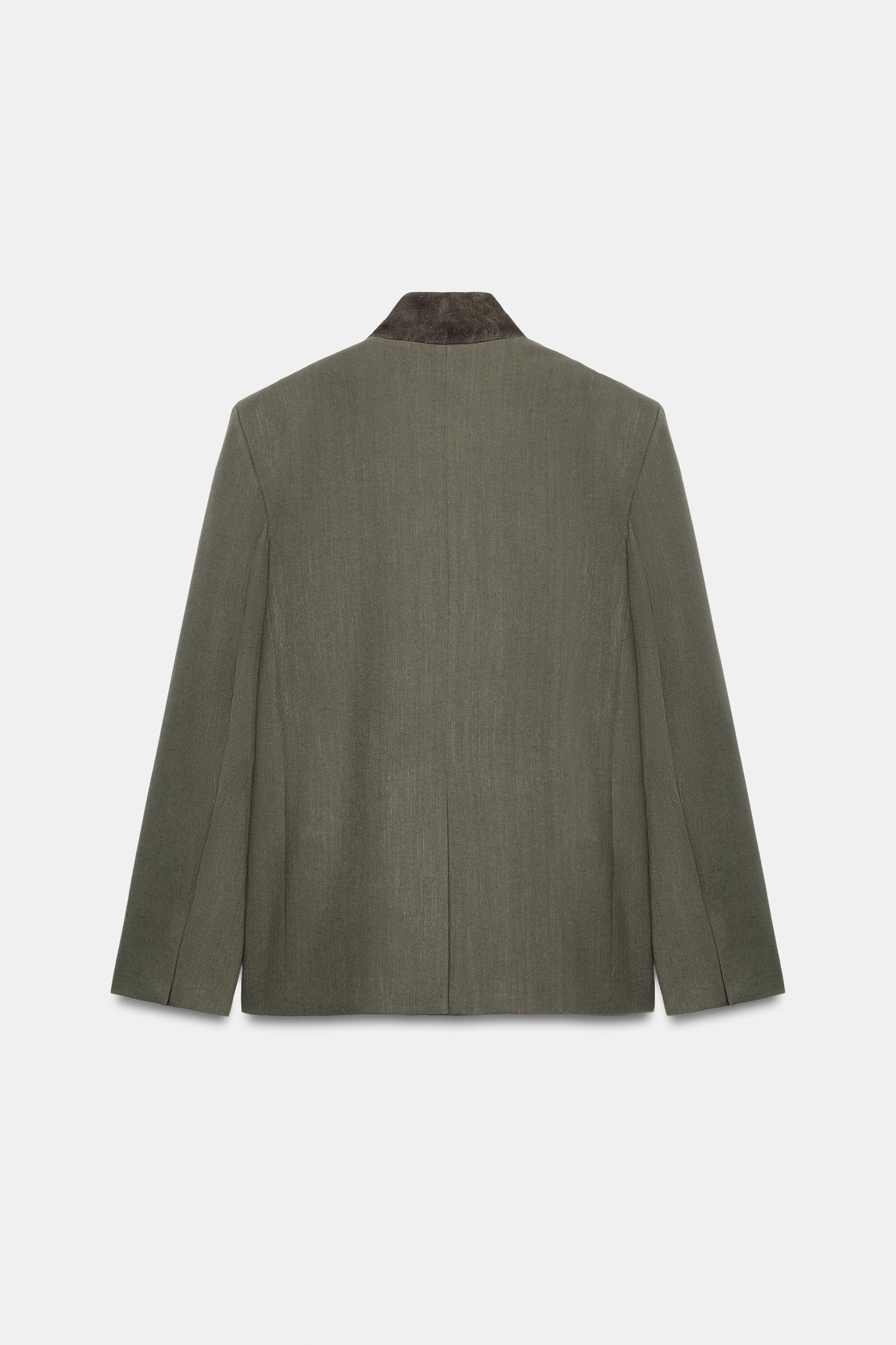 ZW COLLECTION CONTRAST COLLAR BLAZER