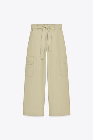 VOLUME CARGO TROUSERS - Light khaki by Zara - Image 2