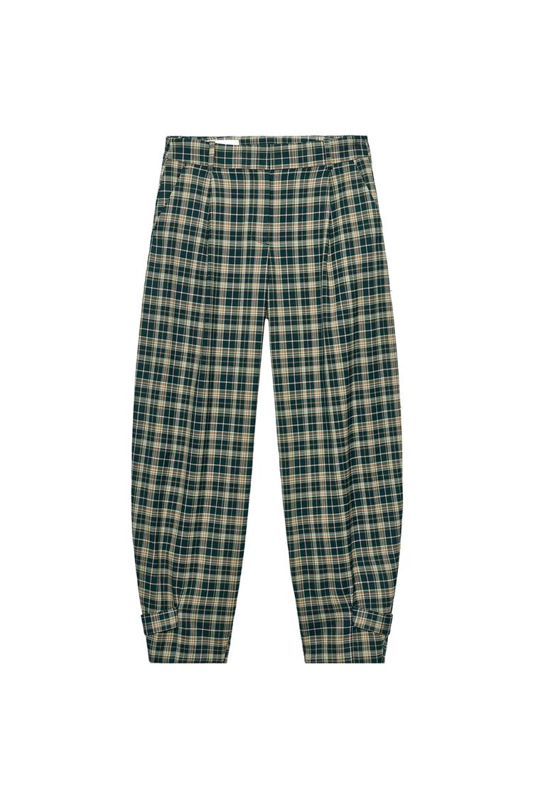Pantalon cuadros bajo trabillas