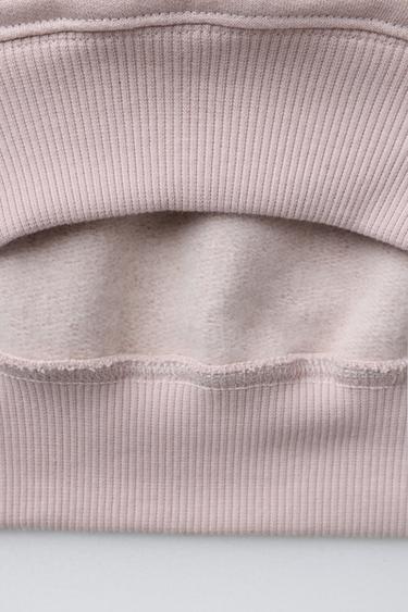 SWEAT BRODÉ À INSCRIPTION - Rose de Zara - Image 3