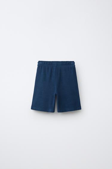 TOWELLING POLO SHIRT AND BERMUDA SHORTS SET - Blue by Zara - Image 4