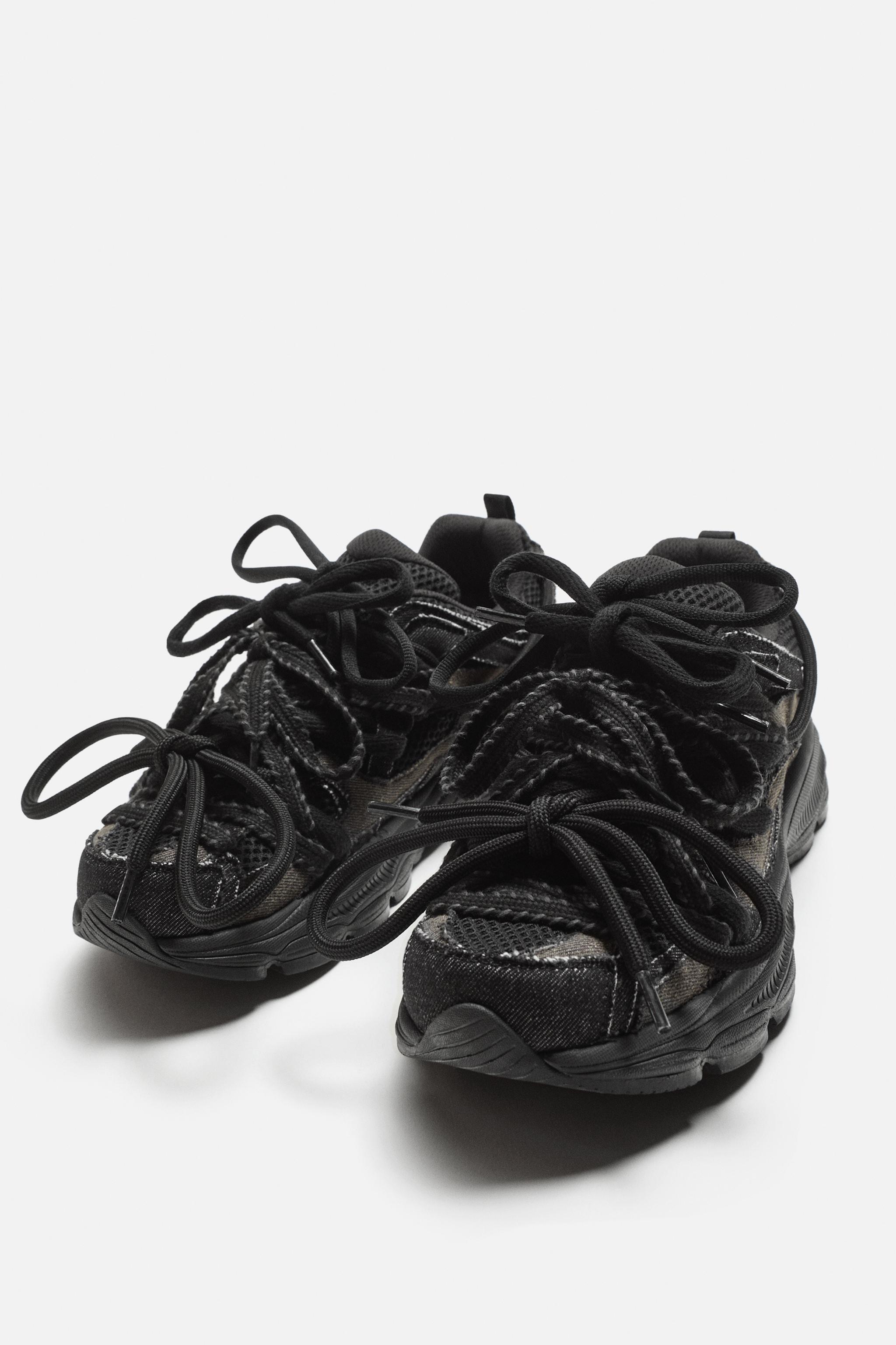 MULTI-LACE TRAINERS - Black | ZARA Australia
