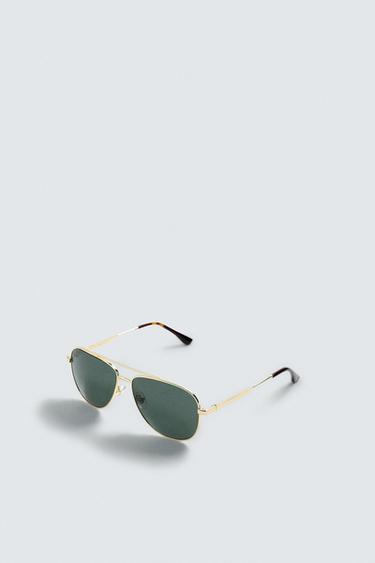 LUNETTES DE SOLEIL STYLE AVIATEUR ÉDITION LIMITÉE - Or de Zara - Image 5