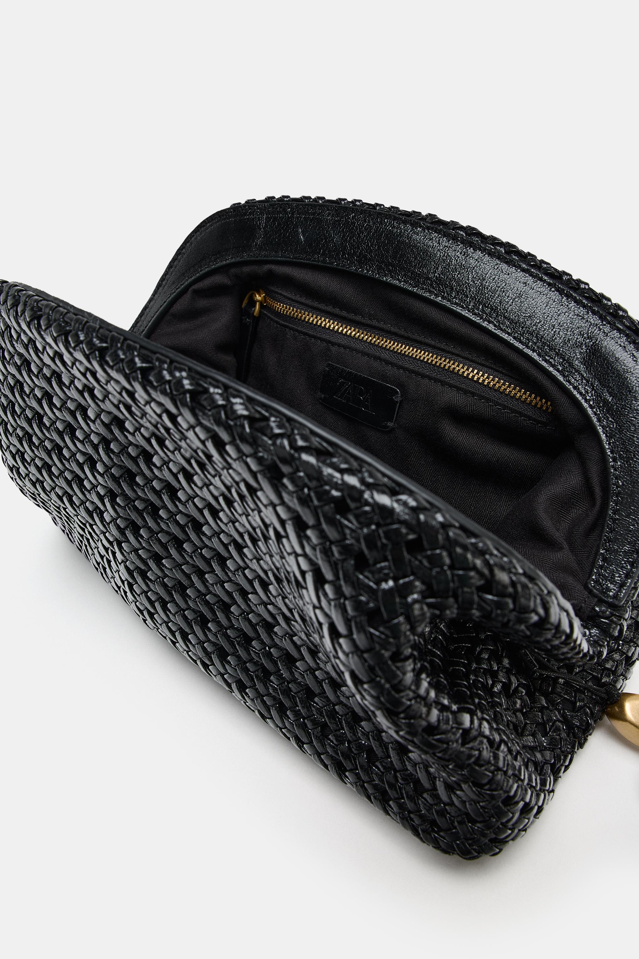 Женские сумки Zara WOVEN POUCH — фото 4